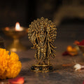 Gold Plated Lord Murugan Idol for Car Dashboard