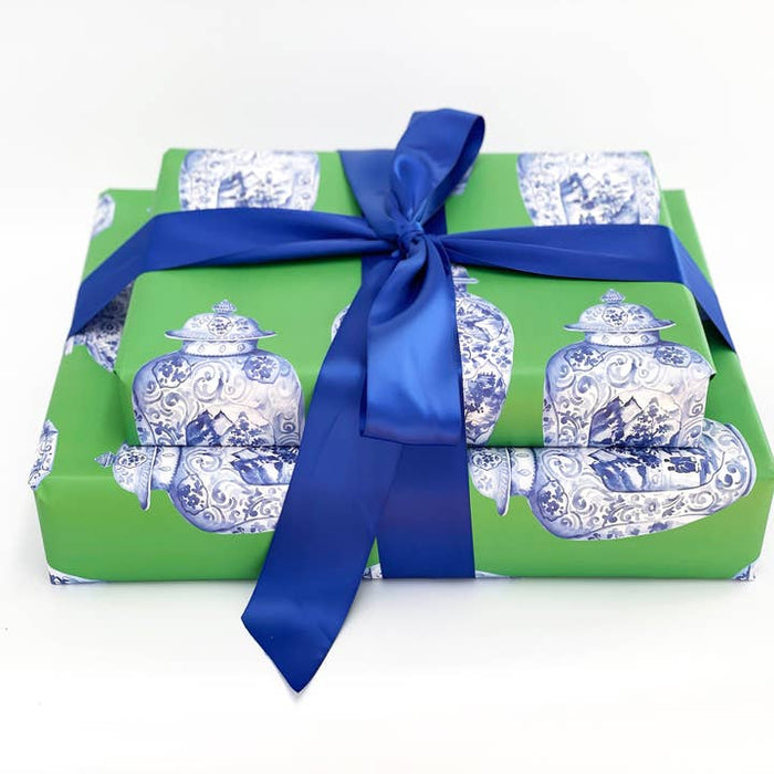 Green Ginger Jar Gift Wrap