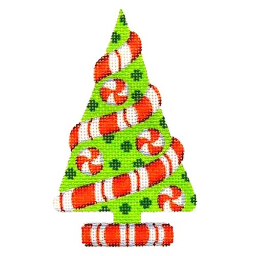 Green Tree with Peppermint Twist