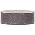 Gunmetal Sparkle Grosgrain Ribbon