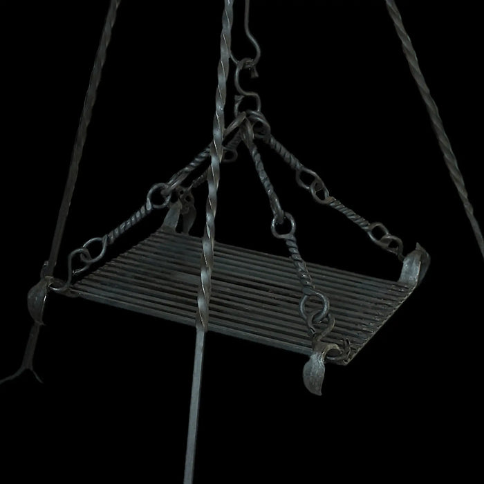 Hand-Forged Iron Grill on Stand - Viking Camp Equipment