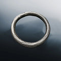 Hand-Forged Large Iron O Ring on Misty Iceberg Background