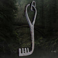 Large, Hand-Forged Iron Viking Key Replica with Iron Suspension Ring