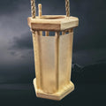 Handmade Replica Medieval Wooden Lantern / Lamp - Hexagonal Shape