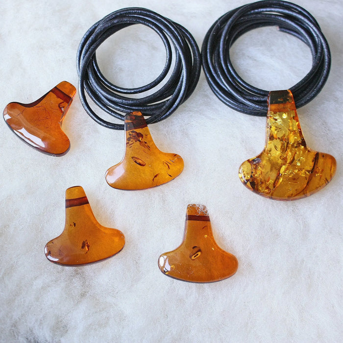 Amber Thors Hammer Pendants on Wool - Various Sizes