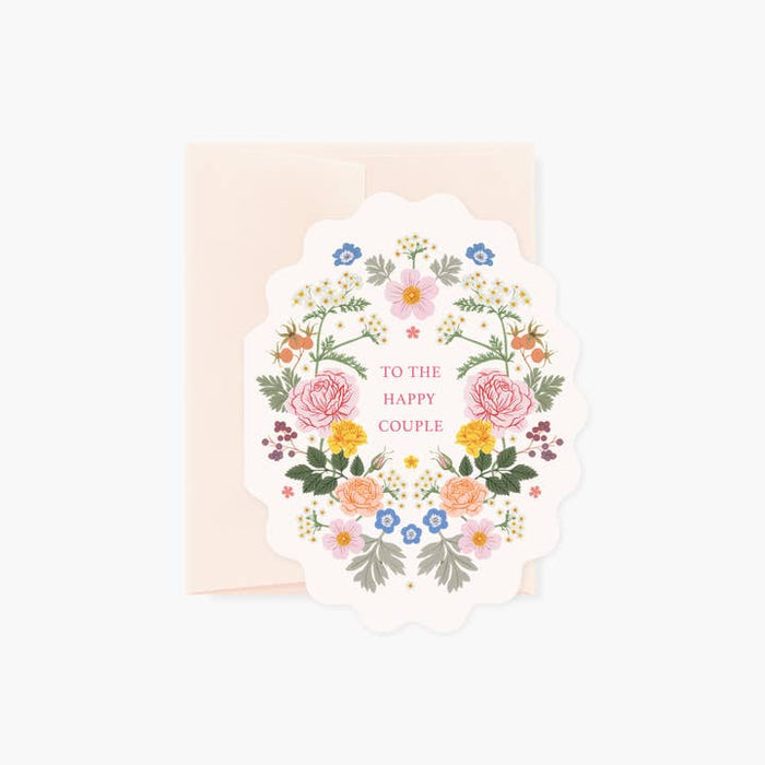 Happy Couple Oval Card