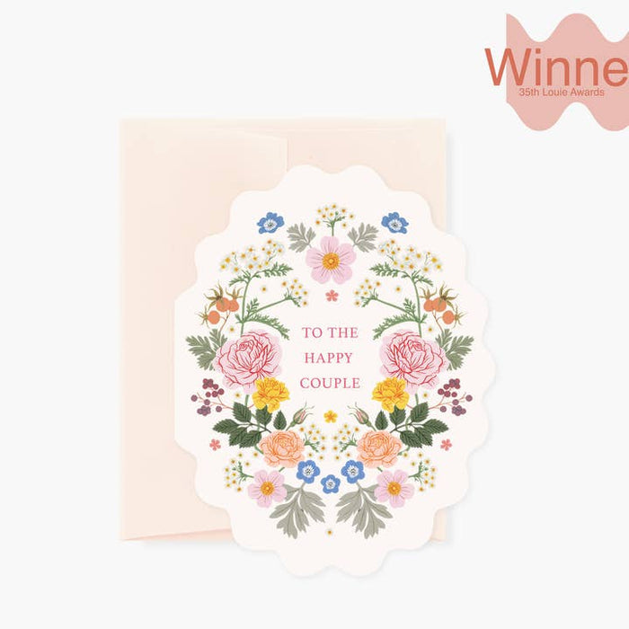 Happy Couple Oval Card