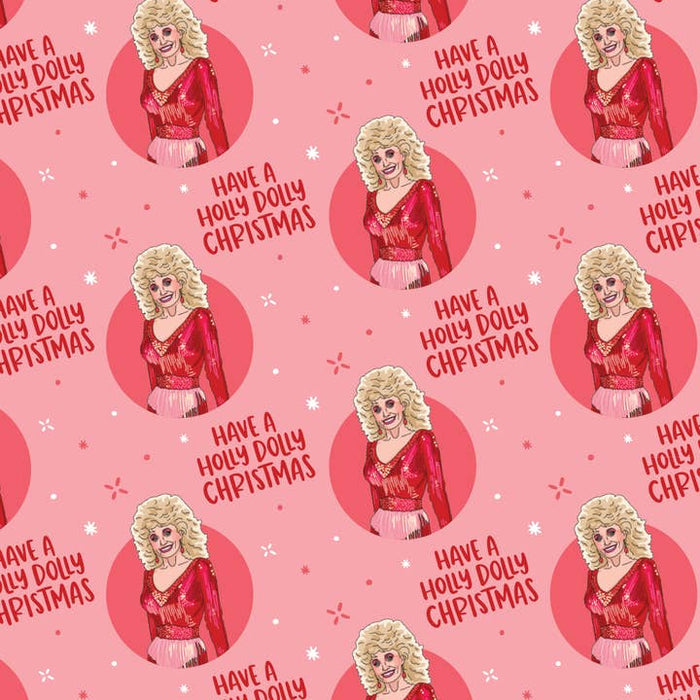 Holly Dolly Gift Wrap