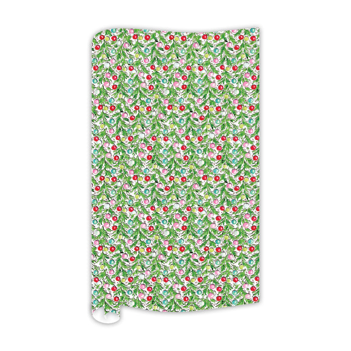 Holly & Ornaments Gift Wrap