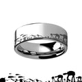 Hoth Battle Star Wars Alliance Galactic Imperial Invasion ATAT ATST Tungsten Engraved Ring - 4mm - 12mm