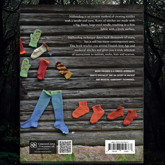 With One Needle - How to Nålbind Book - Mervi Pasanen - Back Cover