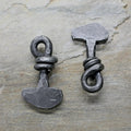 Iron Viking Thors Hammer Pendants From Birka on Rock
