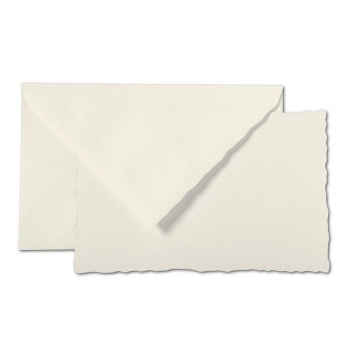 Ivory Deckled Edge Note Cards