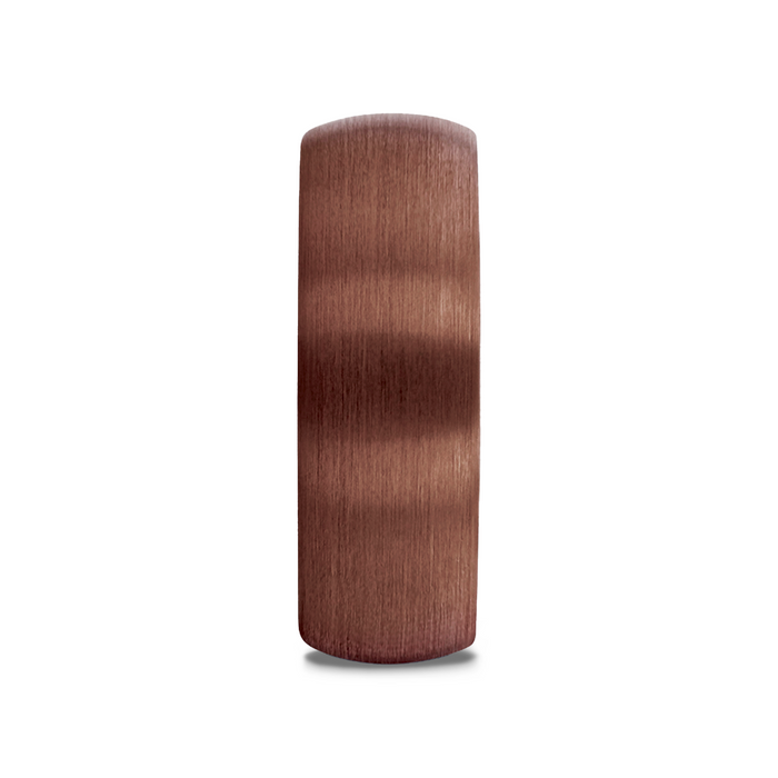 JAVA Domed with Brushed Finish Espresso Tungsten Band - 8mm