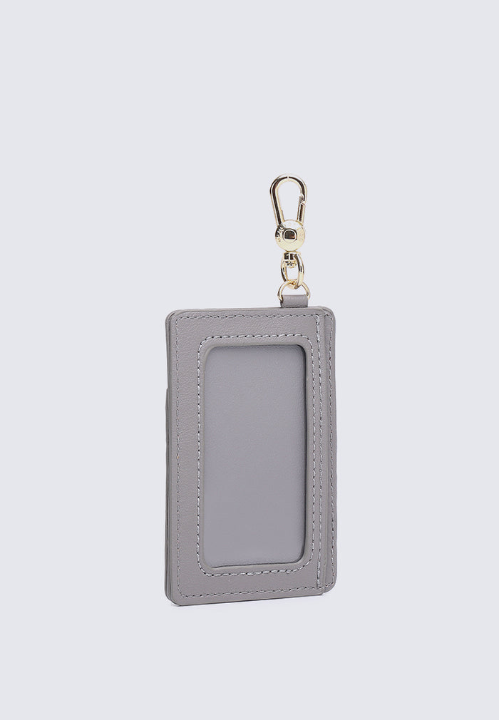 Jess-Houndstooth-Print Card Holder (Grey)