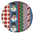 Jolly Stripe Snowman Round