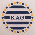 Kappa Alpha Theta Stripe & Dots Round