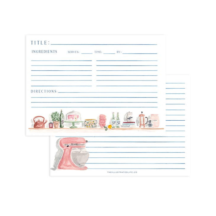 Kitchen Shelves Recipe Cards