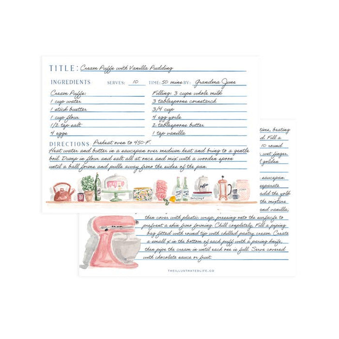 Kitchen Shelves Recipe Cards