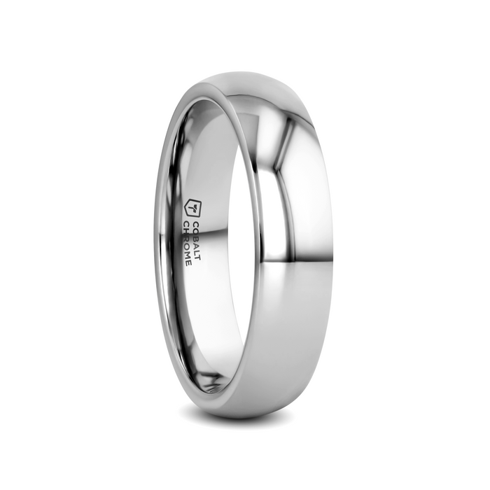 KOBOLD Domed Cobalt Ring with Polished Finish - 4mm - 8mm