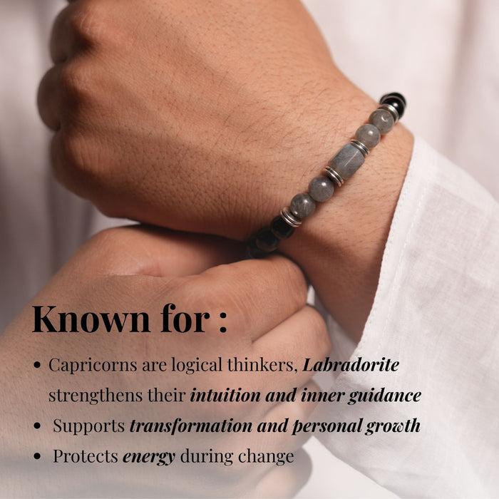 Labradorite Zodiac Band – Capricorn (मकर राशि)