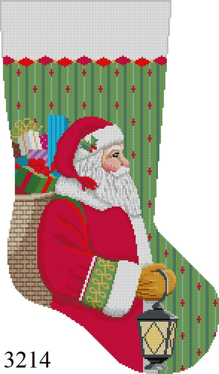 Lantern Santa Stocking