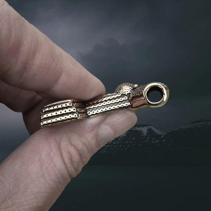 Large Bronze Skåne Thors Hammer Pendant The Viking Dragon
