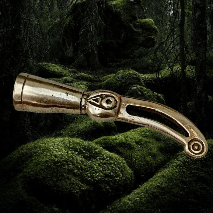 Large Bronze Raven Finial for drinkong horn