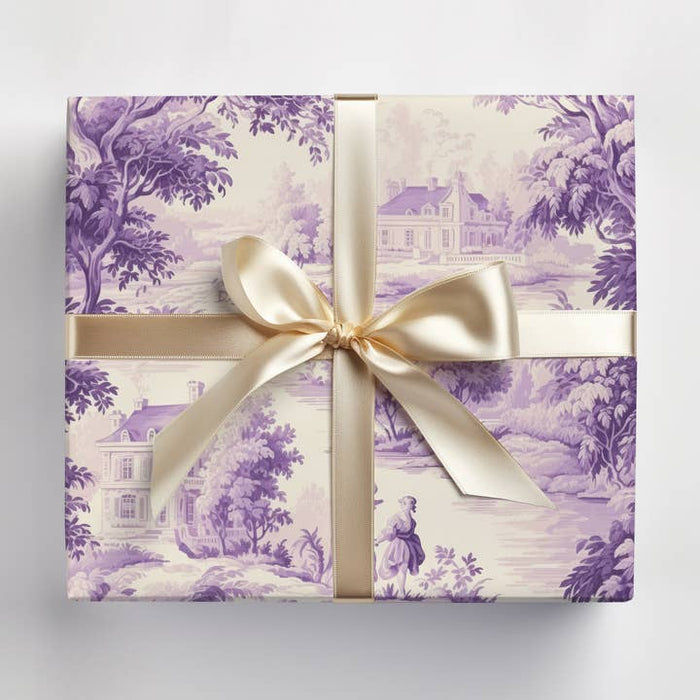 Lavender Toile Gift Wrap
