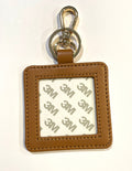 Leather Square Self-Finishing Key Fob