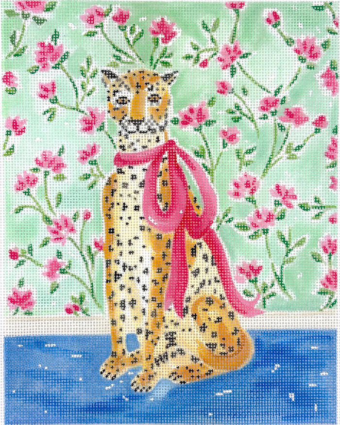 Leopard with Pink Bow