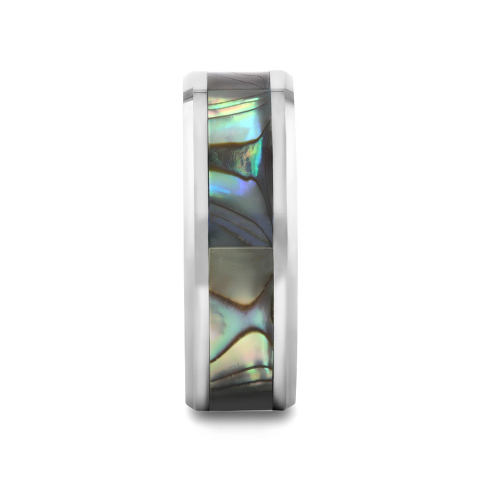 MAUI Tungsten Wedding Band with Mother of Pearl Inlay - 4mm - 10mm
