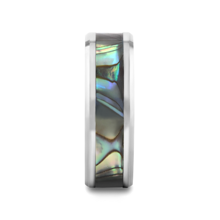 MAUI Tungsten Wedding Band with Mother of Pearl Inlay - 4mm - 10mm