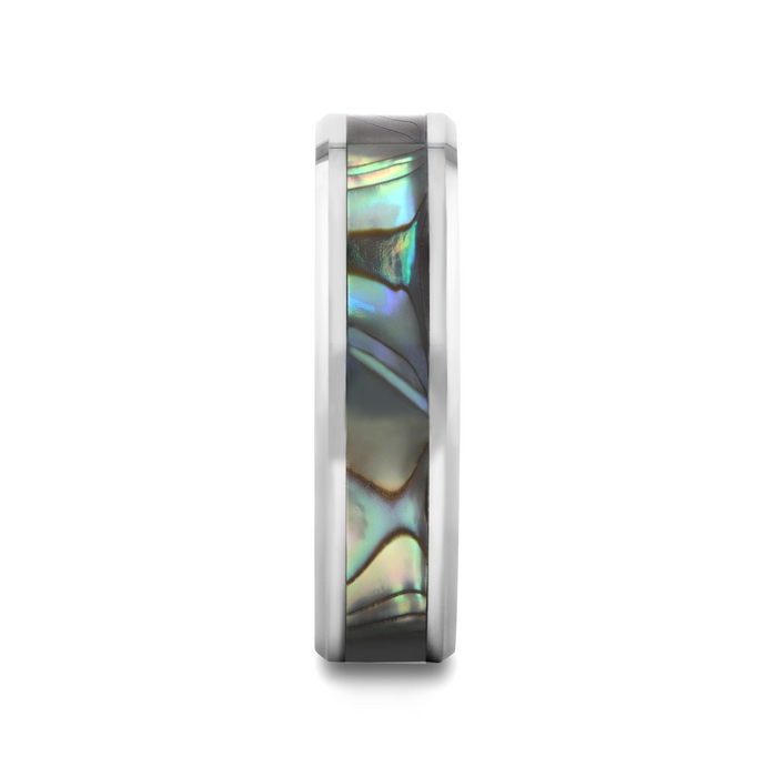 MAUI Tungsten Wedding Band with Mother of Pearl Inlay - 4mm - 10mm