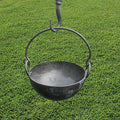 Medium Steel Cauldron / Cooking Pot with Hand-Forged Iron Handles for Viking / Medieval Reenactment