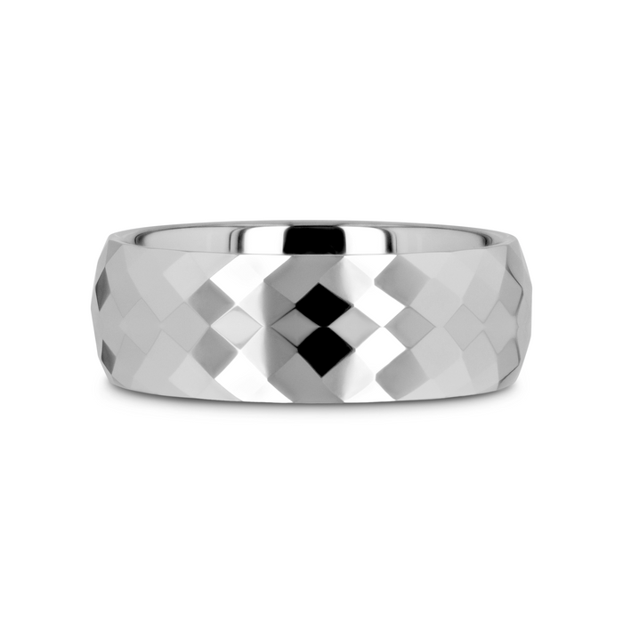 MILLENNIUM Tungsten Wedding Band with 288 Diamond Facets – 2mm – 10mm