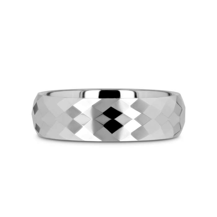 MILLENNIUM Tungsten Wedding Band with 288 Diamond Facets – 2mm – 10mm