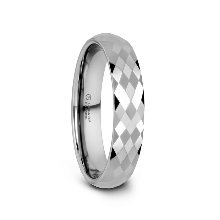 MILLENNIUM Tungsten Wedding Band with 288 Diamond Facets – 2mm – 10mm