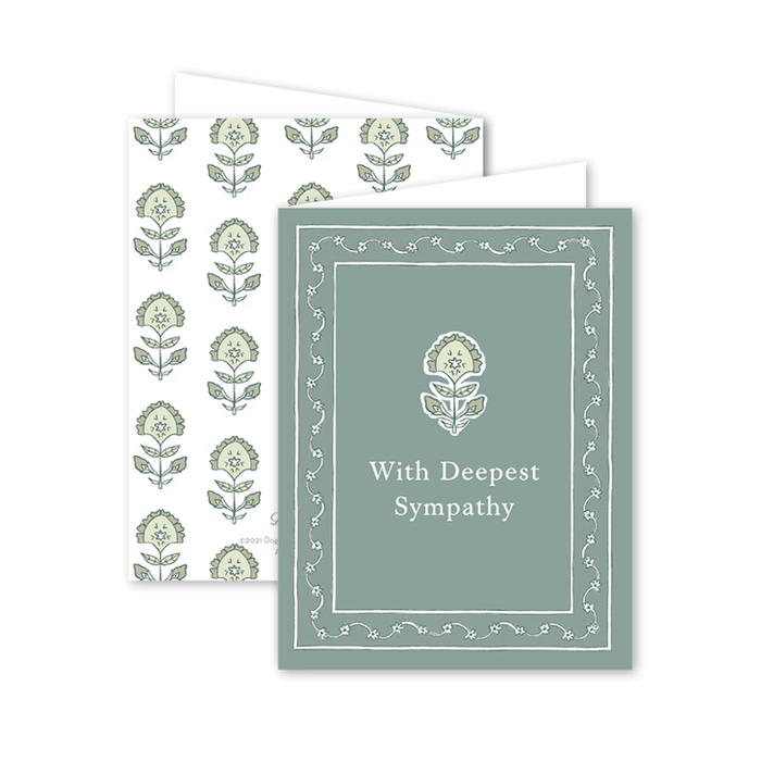 Mira Blockprint Sympathy Card