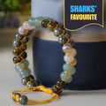 Money Magnet Double Fusion Tie-Up Band with Pyrite, Tiger Eye, Citrine & Aventurine Beads