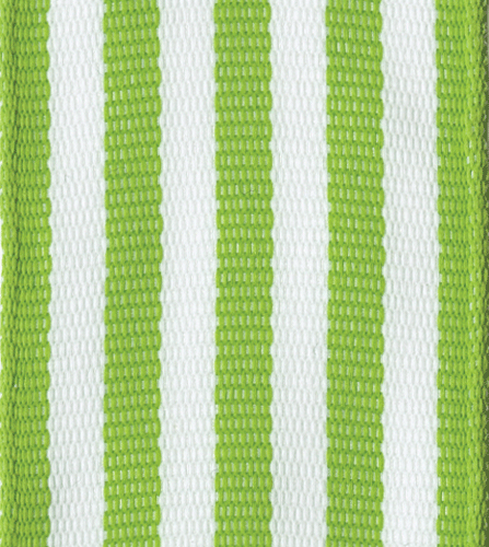 Moss Green & White Striped Ribbon