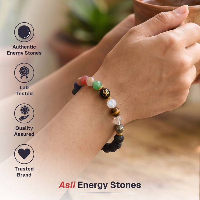 Navgrah Lava Beads Om Band