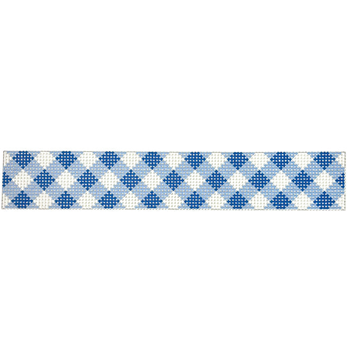 Navy Gingham Key Fob