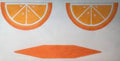 Orange Wedge Clutch Purse
