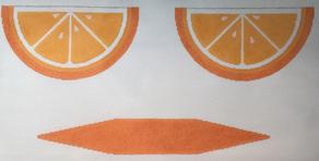 Orange Wedge Clutch Purse