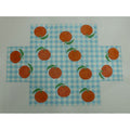Oranges on Blue Gingham Brick Cover