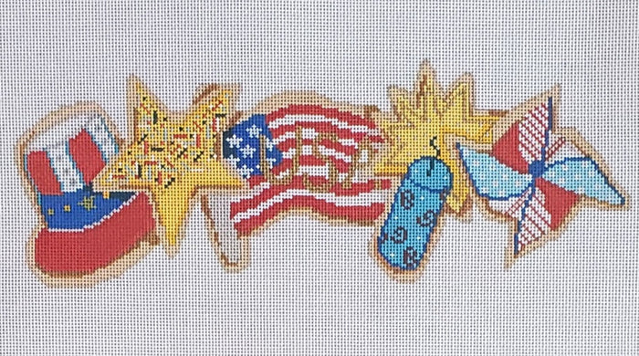 Patriotic Cookie Row - 13 mesh