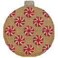Peppermints on Gold Ornament