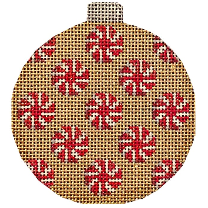 Peppermints on Gold Ornament