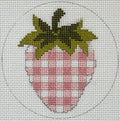 Pink and White Gingham Strawberry
